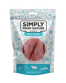 SIMPLY FROM NATURE Meat Strips Skopové  s rýží pro psy 80 g