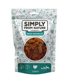 SIMPLY FROM NATURE Meat Noodles Krůtí rolky pro psy 80 g