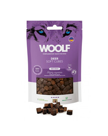 WOOLF Soft Cubes Deer Monoprotein 100g měkké kostky ze zvěřiny
