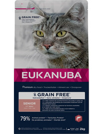 EUKANUBA Grain Free Senior Losos 2 kg pro starší kočky