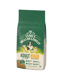 JAMES WELLBELOVED Adult 2 kg suché kompletní krmivo pro dospělé psy od 1 do 7 let s vysokým obsahem krůtího masa a rýže