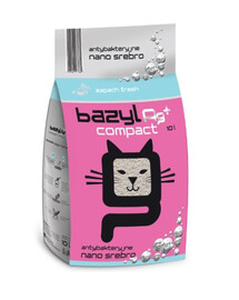 BAZYL Ag+ Compact Fresh 10 L bentonitové stelivo s nano stříbrem se svěží vůní pro kočky