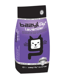 BAZYL Ag+ Lavender 10 L bentonitové stelivo s nano stříbrem s vůní levandule pro kočky