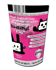 BAZYL Ag+ Bentonitový ošetřovací prach pro hlodavce 450 g