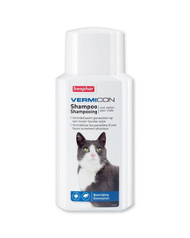 Beaphar VERMICON šampon cat 200 ml, účinný šampon proti blechám a klíčům pro kočky