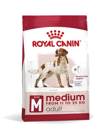 ROYAL CANIN Medium Adult 15kg granule pro dospělé psy středních plemen starší 12 měsíců