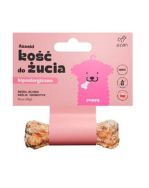 AZANKI Kost z jelení kůže pro štěňata Puppy 10cm