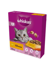WHISKAS Adult+1 suché krmivo pro kočky s kuřecím masem 800g