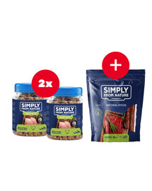 SIMPLY FROM NATURE Smart Bites Drůbeží tréninkové pamlsky 2 x 130 g + pamlsek ZDARMA