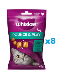 WHISKAS Energy and Vitality pamlsek pro kočky 8x45 g s kuřecím masem