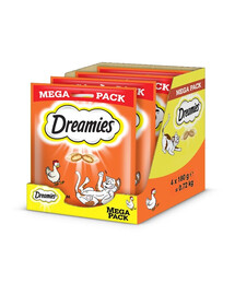 DREAMIES Mega Pack 4x180 g pamlsek s lahodným kuřecím masem pro vaši kočku