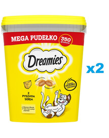 DREAMIES Mega krabička 2x350 g pamlsek s lahodným sýrem pro kočky