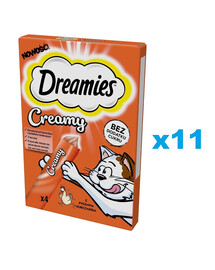 DREAMIES Creamy doplňkové krmivo s lahodným kuřecím masem pro kočky 44x10 g
