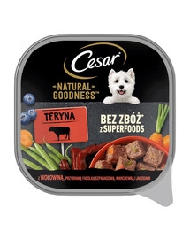 CESAR Natural Goodness Hovězí, zelené fazolky, mrkev a borůvky 100 g