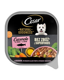 CESAR Natural Goodness Losos, rybí olej, špenát a mrkev v omáčcee 100 g