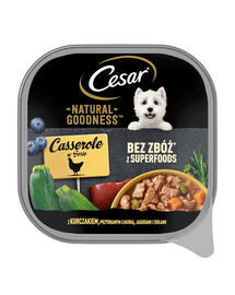 CESAR Natural Goodness 100g omáčkový tác s kuřecím masem zdobeným cuketou, lesním ovocem a bylinkami