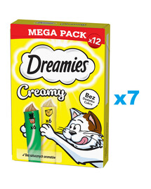 DREAMIES Krémový MEGA PACK doplňkové krmivo se sýrem a šantou 84x10 g