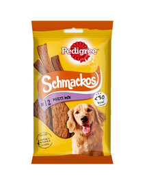 PEDIGREE Schmackos Multi Mix 86 g pamlsky ve formě proužků pro psy s hovězím masem