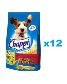 CHAPPI 3x2,7 kg - suché krmivo pro psy s hovězím masem, drůbeží a zeleninou