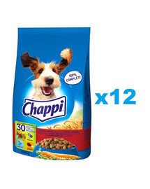 CHAPPI 12x500 g - krmivo pro psy s hovězím masem, drůbeží a zeleninou