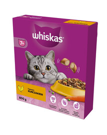 WHISKAS Senior Suché krmivo s lahodným kuřecím masem 800g