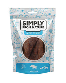 SIMPLY FROM NATURE Meat Strips Zvěřinové stripsy pro psy 80 g