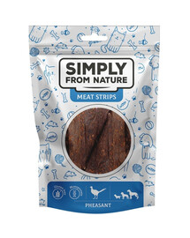 SIMPLY FROM NATURE Meat Strips Bažantí stripsy pro psy 80 g