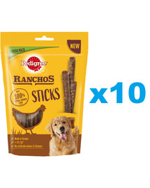 PEDIGREE Ranchos Sticks 10x60 g psí pamlsky s kuřecími játry