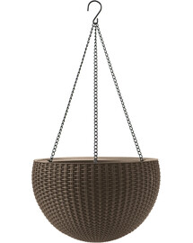 CURVER Rattan Style Kulatý závěsný květináč