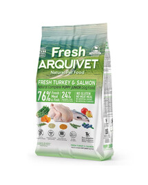 ARQUIVET Fresh Puppy Junior Polovlhčené krmivo pro štěňata s krůtou a lososem 2,5 kg