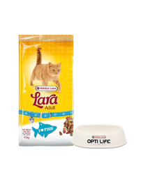 VERSELE-LAGA Lara adult lososové krmivo pro kočky 10 kg + plastová miska pro kočky ZDARMA