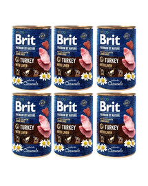 BRIT Premium By Nature Junior Turkey&Liver 6x400 g