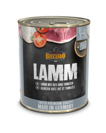 BELCANDO Jehněčí s rýží & rajčaty 800g