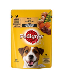 PEDIGREE kuřecí a zelenina v omáčce 0.1 kg