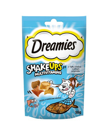 DREAMIES ShakeUps Multivitamins 55g pochoutka z mořských plodů pro kočky