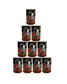 CESAR 12x400g konzerva - kompletní mokré krmivo pro dospělé psy bohaté na hovězí maso, zdobené mrkví, fazolemi a bylinkami