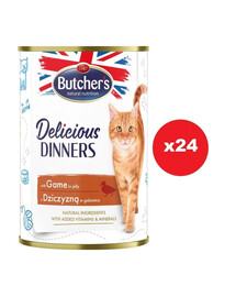 BUTCHER'S Delicious Dinners kousky zvěřiny v želé 24 x 400g