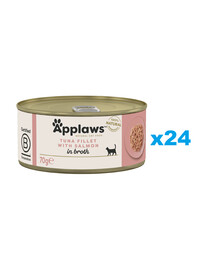 APPLAWS Cat Tuňák s lososem ve vývaru 24x70 g