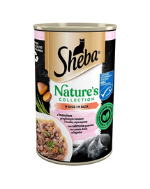 SHEBA 400g  Nature's Collection s lososem zdobeným batáty a zelenými fazolkami v omáčce
