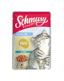 SCHMUSY RAGOUT s krůtím masem v omáčce pro koťata 100 g