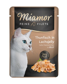 MIAMOR Feline Filets tuňák a losos v s želé  6x100 g