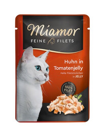 MIAMOR Feline Filets Kuře s rajčaty v želé 24x100 g
