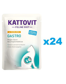 KATTOVIT Feline Diet Gastro kuře s rýží 24 x 85g