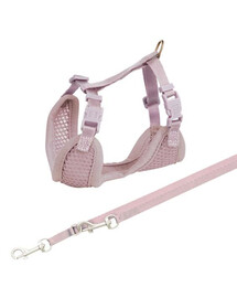 TRIXIE Junior postroj pro štěňata s vodítkem 26–34 cm / 10 mm, 2,00 m, šeřík