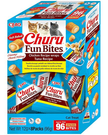 INABA Fun Bites Chicken with Tuna 8x12g wrapy s kuřecím masem a tuňákem pro kočky