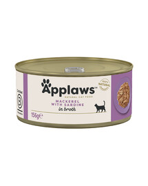 APPLAWS Cat Tin Makrela a Sardinky 156 g konzerva pro kočky