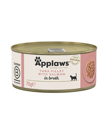 APPLAWS Cat Tuňák s lososem ve vývaru 70 g