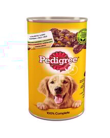 PEDIGREE Adult konzerva 1200g - vlhké kompletní krmivo pro dospělé psy s kuřecím masem a mrkví v želé