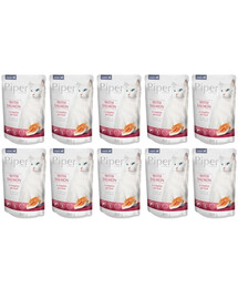 DOLINA NOTECI PIPER Animals Cat s lososem 10x100 g mokré krmivo pro kočky