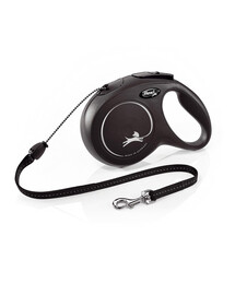 FLEXI Vodítko New Classic M lanko 8 m. černá. do 20 kg
